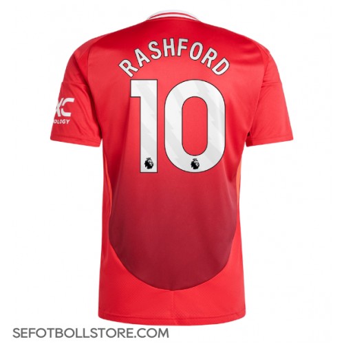 Manchester United Marcus Rashford #10 Replika Hemmatröja 2024-25 Kortärmad